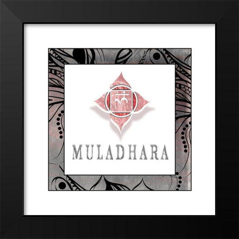 ChakrasYogaFramed_Muladhara V1 Black Modern Wood Framed Art Print by LightBoxJournal