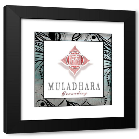 ChakrasYogaFramed_Muladhara V3 Black Modern Wood Framed Art Print by LightBoxJournal