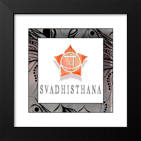 ChakrasYogaFramed_Svadhisthana V1 Black Modern Wood Framed Art Print by LightBoxJournal