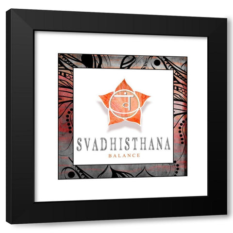 ChakrasYogaFramed_Svadhisthana V2 Black Modern Wood Framed Art Print with Double Matting by LightBoxJournal