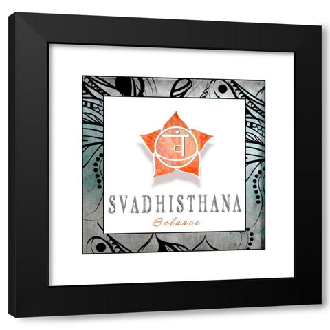 ChakrasYogaFramed_Svadhisthana V3 Black Modern Wood Framed Art Print by LightBoxJournal
