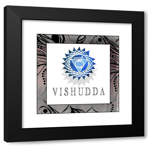 ChakrasYogaFramed_Vishudda V1 Black Modern Wood Framed Art Print with Double Matting by LightBoxJournal