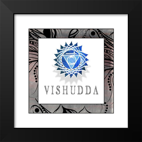 ChakrasYogaFramed_Vishudda V1 Black Modern Wood Framed Art Print by LightBoxJournal