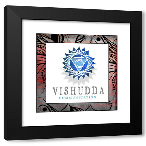ChakrasYogaFramed_Vishudda V2 Black Modern Wood Framed Art Print with Double Matting by LightBoxJournal