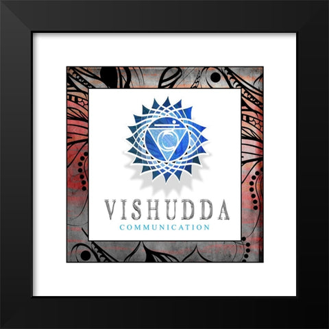 ChakrasYogaFramed_Vishudda V2 Black Modern Wood Framed Art Print by LightBoxJournal