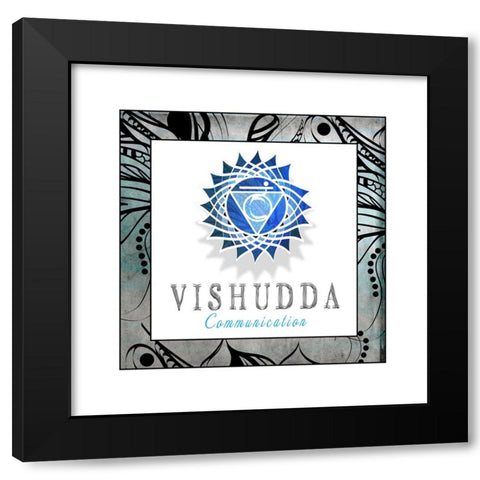 ChakrasYogaFramed_Visudda V3 Black Modern Wood Framed Art Print by LightBoxJournal