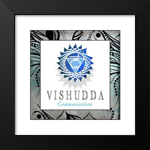 ChakrasYogaFramed_Visudda V3 Black Modern Wood Framed Art Print by LightBoxJournal
