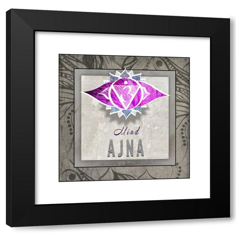 ChakrasYogaTile AJNA V3 Black Modern Wood Framed Art Print by LightBoxJournal