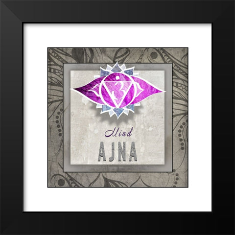 ChakrasYogaTile AJNA V3 Black Modern Wood Framed Art Print by LightBoxJournal