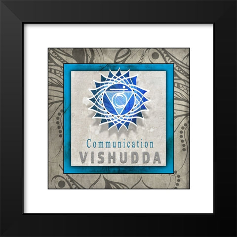 ChakrasYogaTile Vishudda V1 Black Modern Wood Framed Art Print by LightBoxJournal