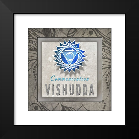 ChakrasYogaTile Vishudda V3 Black Modern Wood Framed Art Print by LightBoxJournal