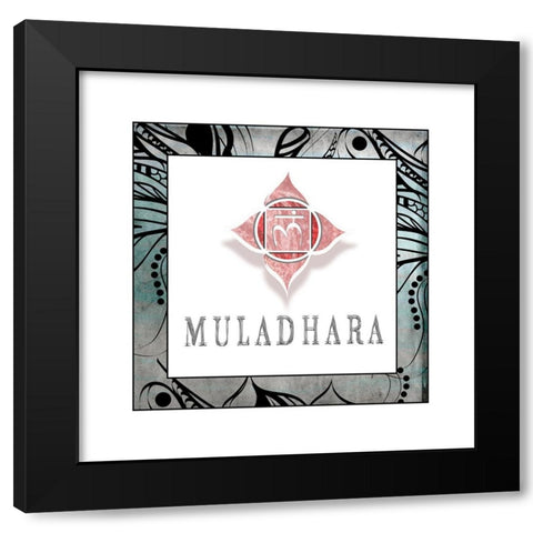 Muladhara_Symbol 4 Black Modern Wood Framed Art Print by LightBoxJournal