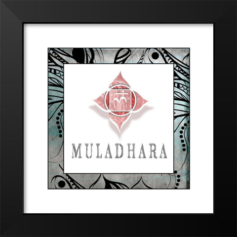 Muladhara_Symbol 4 Black Modern Wood Framed Art Print by LightBoxJournal
