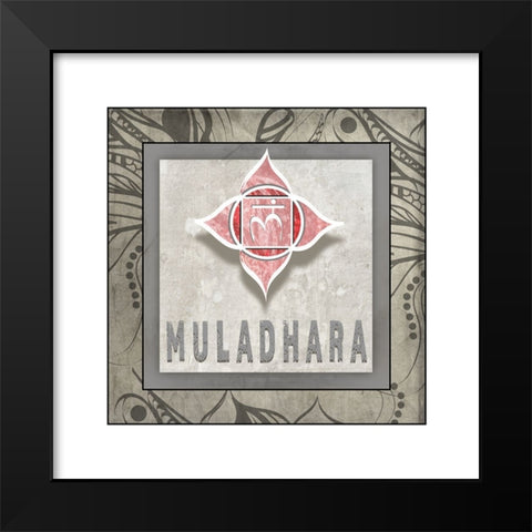 Muladhara_Symbol 7 Black Modern Wood Framed Art Print by LightBoxJournal