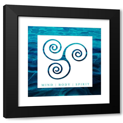 Yoga V1 MindBodySpirit Black Modern Wood Framed Art Print by LightBoxJournal