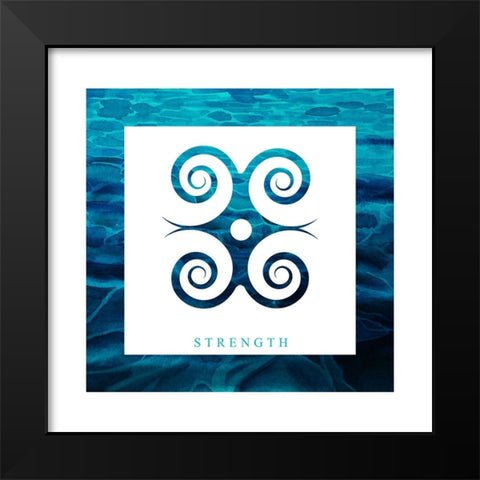 Yoga V1 Strength Black Modern Wood Framed Art Print by LightBoxJournal