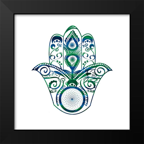 YogaSymbol V1 Black Modern Wood Framed Art Print by LightBoxJournal