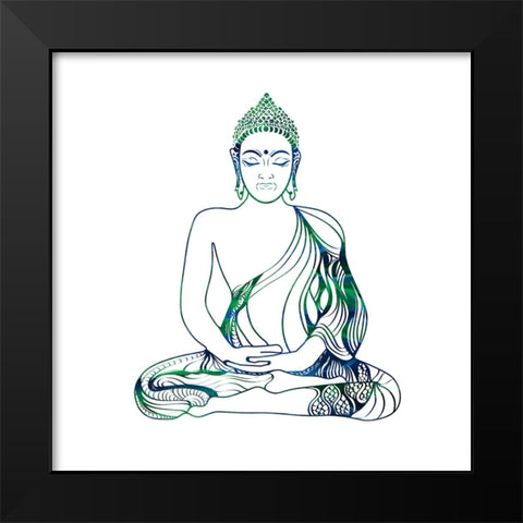 YogaSymbol V3 Black Modern Wood Framed Art Print by LightBoxJournal