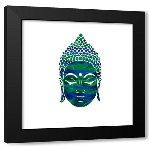 YogaSymbol V4 Black Modern Wood Framed Art Print with Double Matting by LightBoxJournal