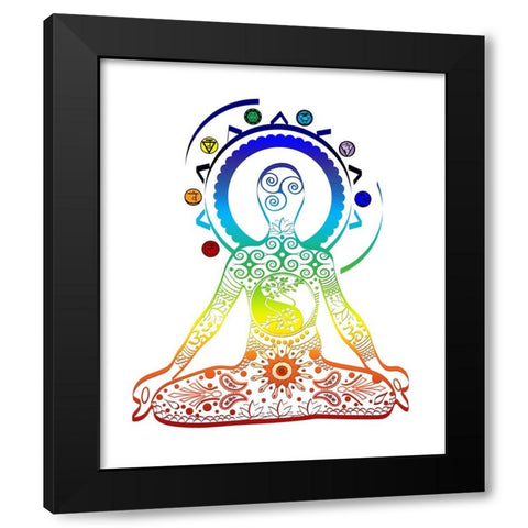 YogaV1 3 Black Modern Wood Framed Art Print by LightBoxJournal