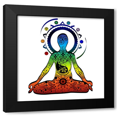 YogaV5 Black Modern Wood Framed Art Print with Double Matting by LightBoxJournal