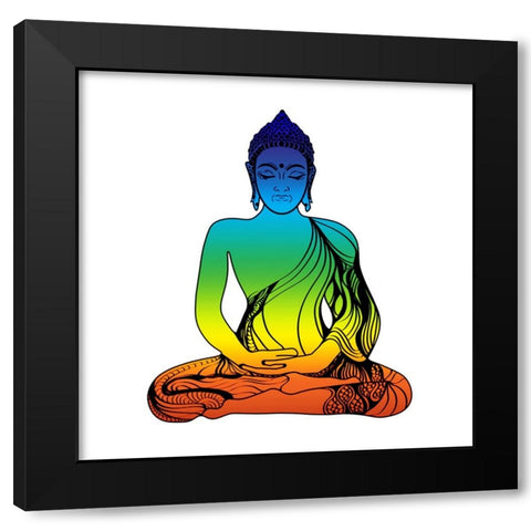 YogaV6 Black Modern Wood Framed Art Print by LightBoxJournal