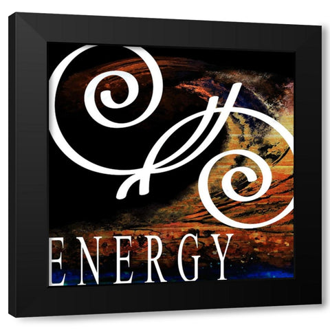 YogaVibes V1 Black Modern Wood Framed Art Print by LightBoxJournal