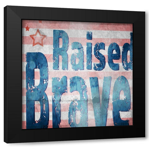 American Born Free Sign Collection 2 Black Modern Wood Framed Art Print with Double Matting by LightBoxJournal