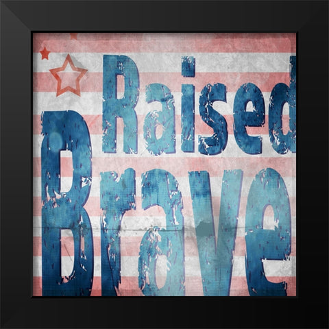 American Born Free Sign Collection 2 Black Modern Wood Framed Art Print by LightBoxJournal
