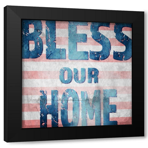 American Born Free Sign Collection 4 Black Modern Wood Framed Art Print with Double Matting by LightBoxJournal