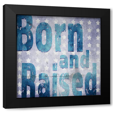 American Born Free Sign Collection V3 Black Modern Wood Framed Art Print by LightBoxJournal