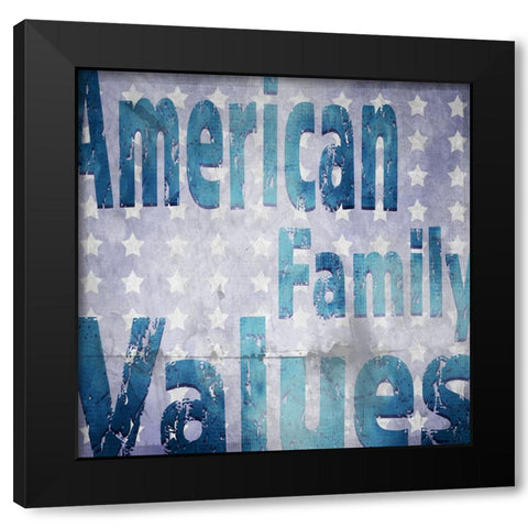 American Born Free Sign Collection V5 Black Modern Wood Framed Art Print by LightBoxJournal