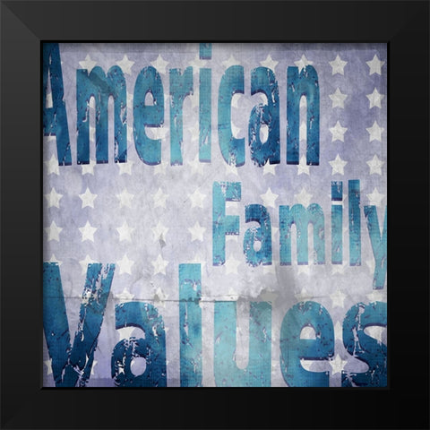 American Born Free Sign Collection V5 Black Modern Wood Framed Art Print by LightBoxJournal