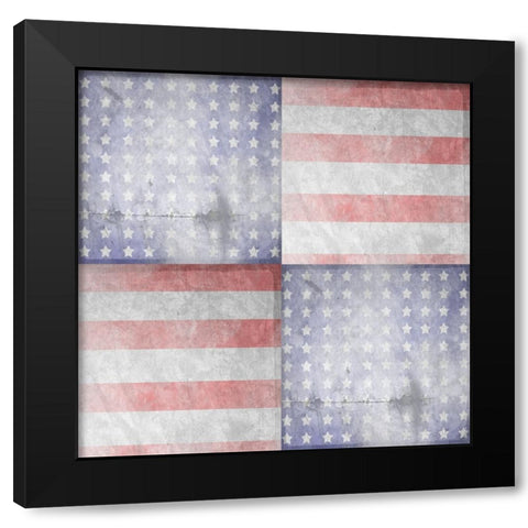 American Born Free Sign Collection V12 Black Modern Wood Framed Art Print by LightBoxJournal