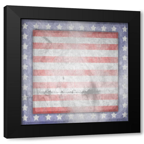American Born Free Sign Collection V13 Black Modern Wood Framed Art Print by LightBoxJournal