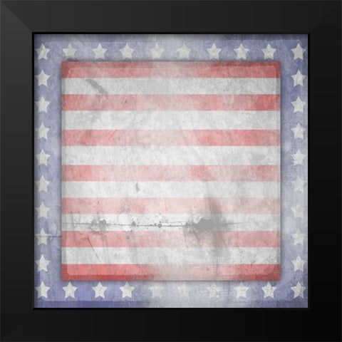 American Born Free Sign Collection V13 Black Modern Wood Framed Art Print by LightBoxJournal