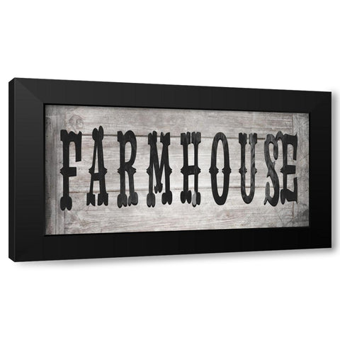 FarmFreshFarmSign V2 Black Modern Wood Framed Art Print by LightBoxJournal
