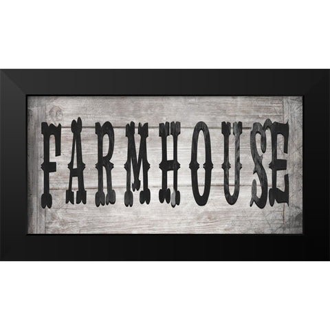 FarmFreshFarmSign V2 Black Modern Wood Framed Art Print by LightBoxJournal