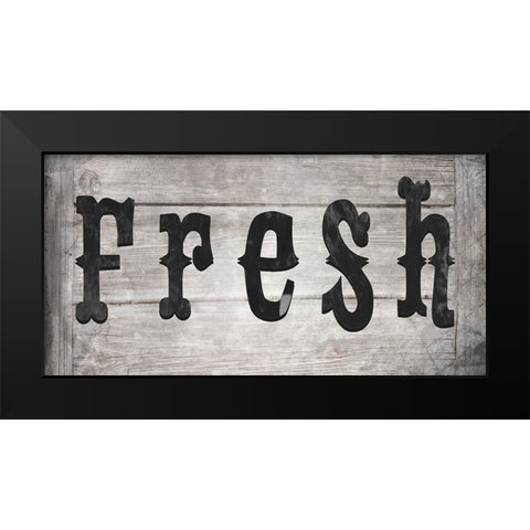 FarmFreshFarmSign V3 Black Modern Wood Framed Art Print by LightBoxJournal