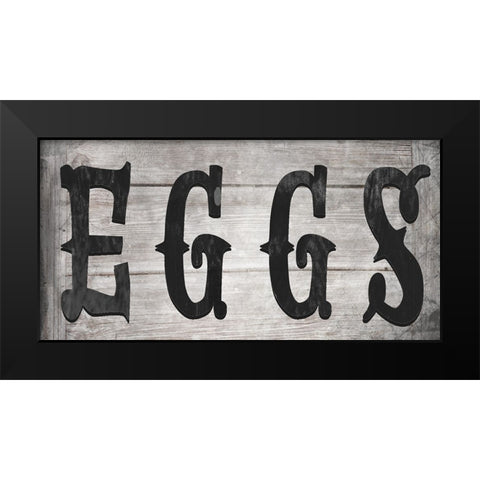 FarmFreshFarmSign V5 Black Modern Wood Framed Art Print by LightBoxJournal