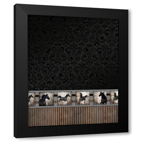 GypsyHorse CollectionSurfacePattern V2 3 Black Modern Wood Framed Art Print by LightBoxJournal