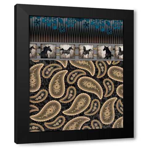 GypsyHorse CollectionSurfacePattern V2 7 Black Modern Wood Framed Art Print with Double Matting by LightBoxJournal