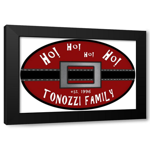 Personalized Christmas Sign V20 V7 Black Modern Wood Framed Art Print by LightBoxJournal