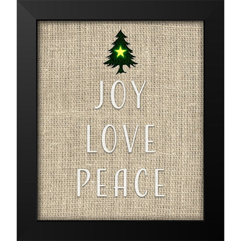 Personalized Christmas Sign V32 V3 Black Modern Wood Framed Art Print by LightBoxJournal