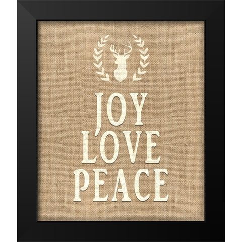 Personalized Christmas Sign V34 Black Modern Wood Framed Art Print by LightBoxJournal
