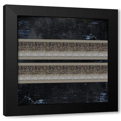 Good Night Moose 2 Surface Pattern 2 Black Modern Wood Framed Art Print with Double Matting by LightBoxJournal