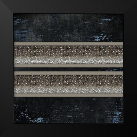 Good Night Moose 2 Surface Pattern 2 Black Modern Wood Framed Art Print by LightBoxJournal