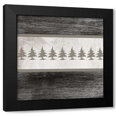 Good Night Moose 2 Surface Pattern 3 Black Modern Wood Framed Art Print with Double Matting by LightBoxJournal