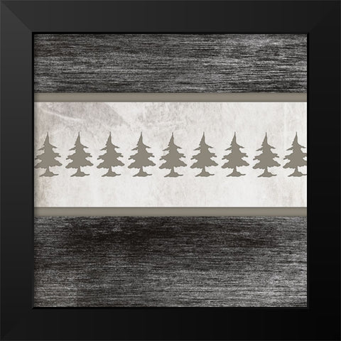 Good Night Moose 2 Surface Pattern 3 Black Modern Wood Framed Art Print by LightBoxJournal