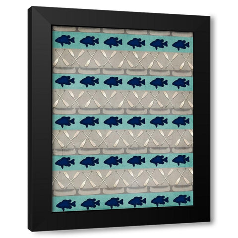 Lodge Surface Pattern_V1 6 Black Modern Wood Framed Art Print with Double Matting by LightBoxJournal